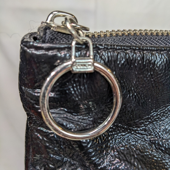 Coach Poppy Black Liquid Gloss Large Zip-top Carry-all Tote Handbag, 3 Hang Tags - Picture 5 of 14